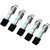 Rawk Stainless Steel Pipe Door Stopper Double Floor Door Stoppers with Rubber Tip Bottom, for Home (Pack of 5)