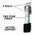 Rawk Stainless Steel Pipe Door Stopper Double Floor Door Stoppers with Rubber Tip Bottom, for Home (Pack of 5)