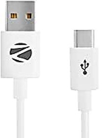 Zebronics Ucc120Tw USB Type C 5A and 1.2 Cable for Charging Adapter (White).