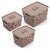 Selvel Storage Basket/Box with lid for Kitchen | Vegetables | Toys | Books | Office | Stationery | Utility | Cosmetics | Accessories | Closet | Wardrobe | Set of 3 (Bucket Brown)