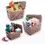 Selvel Storage Basket/Box with lid for Kitchen | Vegetables | Toys | Books | Office | Stationery | Utility | Cosmetics | Accessories | Closet | Wardrobe | Set of 3 (Bucket Brown)