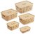 Selvel Euro Plastic Storage Basket-Beige,Set of 5
