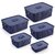 Selvel Euro Plastic Storage Basket-Blue,Set of 5
