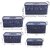 Selvel Euro Plastic Storage Basket-Blue,Set of 5