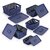 Selvel Euro Plastic Storage Basket-Blue,Set of 5