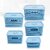 Selvel Storage Basket/Box with lid for Kitchen | Vegetables | Toys | Books | Office | Stationery | Utility | Cosmetics | Accessories | Closet | Wardrobe | Set of 5 (Sky Blue)