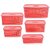 Selvel Euro Plastic Storage Basket-Pink,Set of 5