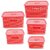 Selvel Euro Plastic Storage Basket-Pink,Set of 5