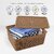 SELVEL Giving shape to life Multipurpose Storage Baskets Set of 2 with Lid for Kitchen, Vegetables, Toys, Books, Office, Stationery, Utility, Cosmetics, Accessories, Wardrobe (Bucket Brown)