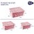 SELVEL Giving shape to life! Multipurpose Polypropylene Storage Baskets with Lid (Pink) Set of 3