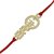 Vighnaharta Sidhivinayak Gold and Rhodium Plated Alloy Rakhi for Lovely Brother [VFJ1137RKG]