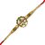 Vighnaharta Lord Gajanan Gold and Rhodium Plated Alloy Rakhi for Lovely Brother  [VFJ1133RKG]