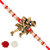 Vighnaharta Spiral Om Gold Plated Alloy Rakhi for Lovely Brother  [VFJ1140RKG ]