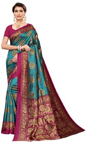 Grubstaker Green Colour Art Silk Printed Saree