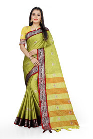 SVB Saree Yellow Colour Cotton Embellished Saree