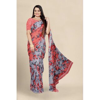 SVB Saree Women's  Georgette Printed saree With Blouse