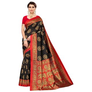 Grubstaker Green Colour Art Silk Printed Saree