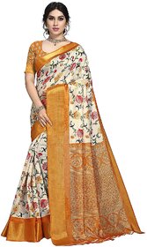 SVB Saree Yellow Colour Floral Printed Saree