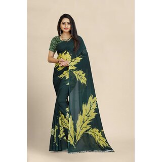 SVB Saree Women's  Georgette Printed saree With Blouse