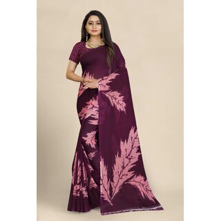 SVB Saree Women's  Georgette Printed saree With Blouse