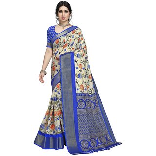 SVB Saree Blue Colour Floral Printed Saree