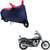 AutoRetail Two Wheeler Polyster Cover for Bajaj Avenger 220 Cruise with Mirror Pocket (Red and Blue Color)