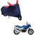 AutoRetail UV Resistant Two Wheeler Polyster Cover for Bajaj Pulsar 150 DTS-i (Mirror Pocket, Red and Blue Color)
