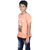 Kid Kupboard  Boys  Solid  Light Orange  Casual  T-Shirt  Cotton  Half-Sleeves  Round Neck  Regular-Fit