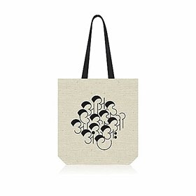 Aksharyogi Calligraphy Reusable Tote Bags100 Organic Cotton Grocery BagEco-Friendly Multi-Purpose BagSturdy Canvas Bag Pack of 1