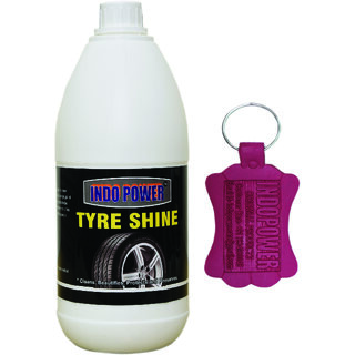 Indo Power Tyre Shiner 1Ltr.+Your Free Gift Package With This Products  Rubber Keyring (Send Any Available Color One Pic).