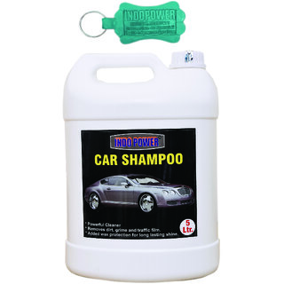 Indo Power Car Shampoo 5Ltr. +Your Free Gift Package With This Products  Rubber Keyring (Send Any Available Color One Pic).