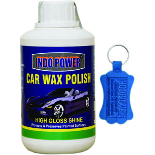 Indo Power Car Wax Polish 250Gm.+Your Free Gift Package With This Products Rubber Keyring (Send Any Available Color One Pic).