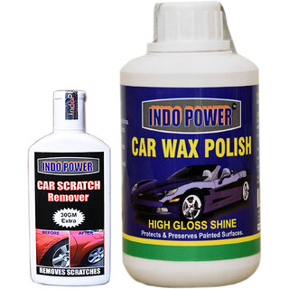Indo Power Car Wax Polish 250Gm+ Scratch Remover 100Gm.