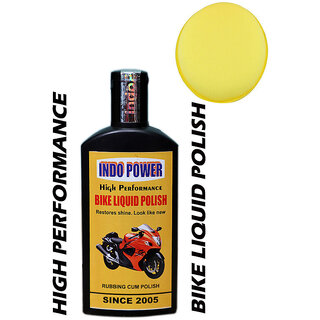 Indo Power Bike Liquid Polish( High Performance) 100Ml.+ One Foam Applicator Pad.