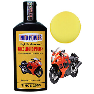 Indo Power Bike Liquid Polish( High Performance) 100Ml.+ One Foam Applicator Pad.