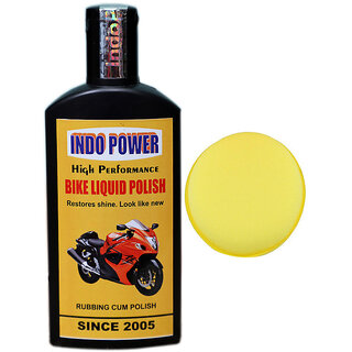 Indo Power Bike Liquid Polish( High Performance) 100Ml.+ One Foam Applicator Pad.