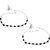 Vighnaharta Traditional White /Black Metal Anklets Payal Pair for Women Girls  [VFJ1015PYL]