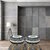 Sivom Handicrafts Puffy Stool for Living Room  Ottoman Upholstered 1 Inch Foam Cushioned  Foot Rest Stool with 3 Legs  16x16x16 Inches  Set of 2  Black amp White