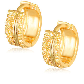 Vighnaharta V Shape alloy Gold plated Bali, Chand Bali Earring for Women and Girls- (VFJ1475ERG)