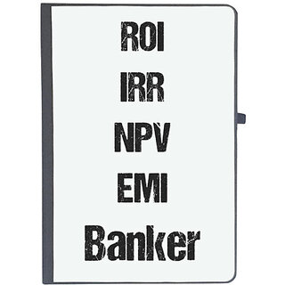 UDNAG Ruled Notebook Diary 'ROI IRR NPV EMI Banker', [A5 80Pages 80GSM]