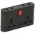 Homestory ABS 4 Way Power Plug (Black )