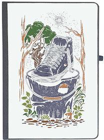 UDNAG Ruled Notebook Diary 'Illustration | Shoe, bucket', [A5 80Pages 80GSM]