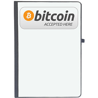 UDNAG Ruled Notebook Diary 'Crycryptocurrency | Bitcoin accepted here', [A5 80Pages 80GSM]