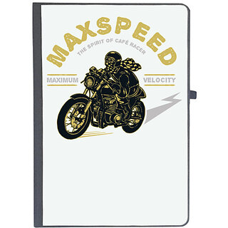 UDNAG Ruled Notebook Diary 'max Speed and Motor cycle', [A5 80Pages 80GSM]