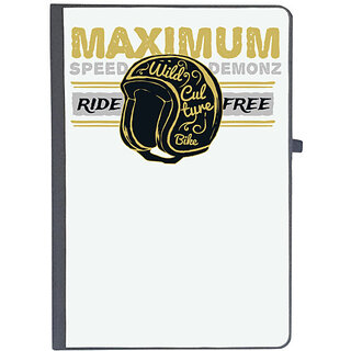 UDNAG Ruled Notebook Diary 'Ride and Helmet', [A5 80Pages 80GSM]