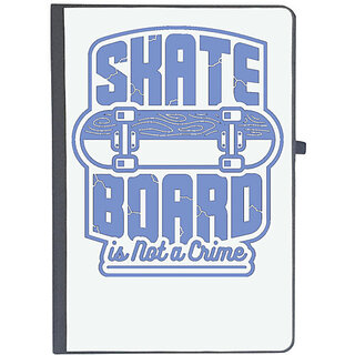 UDNAG Ruled Notebook Diary 'Skate board | Skate board is not a crime', [A5 80Pages 80GSM]
