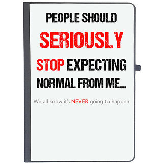UDNAG Ruled Notebook Diary 'Expectations | People should seriously stop expecting normal from me', [A5 80Pages 80GSM]