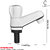 CUROVIT PVC PILLAR COCK TAP Wash Basin WHITE Pillar Cock with Foam Flow for Bathroom / Kitchen PVC Plastic Water Tap
