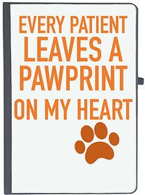 UDNAG Ruled Notebook Diary 'Doctor | Every patient leaves pawprint on my heart', [A5 80Pages 80GSM]