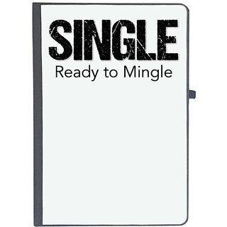 UDNAG Ruled Notebook Diary 'Couple | Single ready to mingle', [A5 80Pages 80GSM]